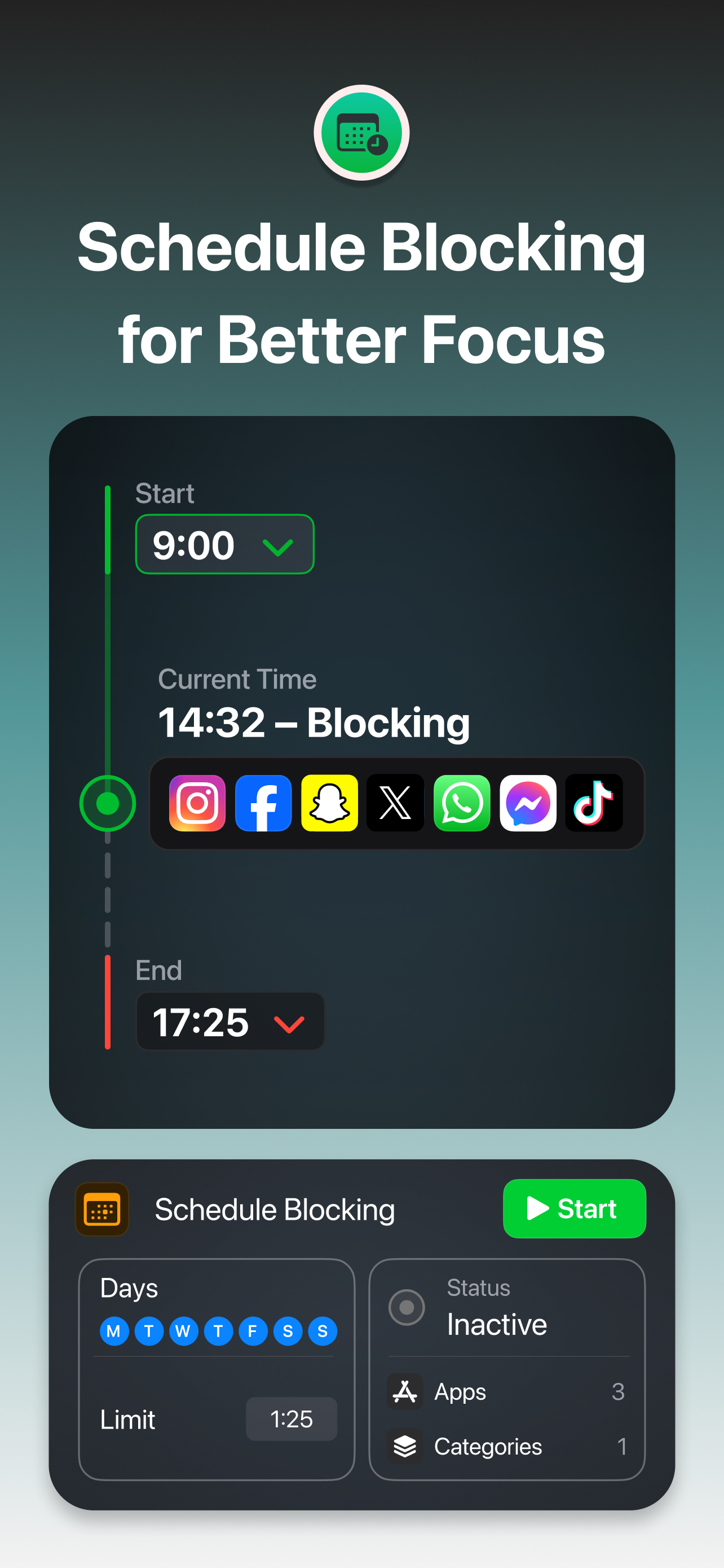 Schedule App Blocking screenshot